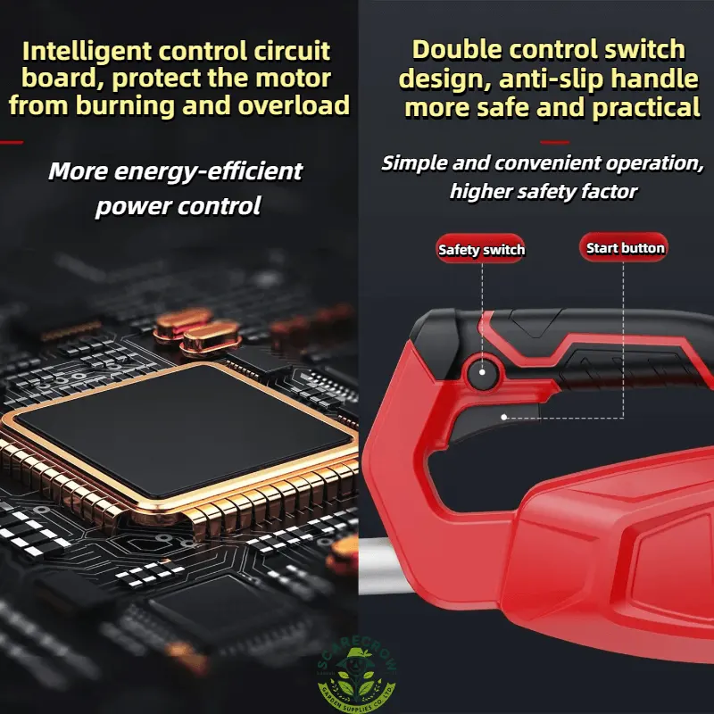 Cordless Rear-Motor Brush Cutter for Professionals | Scarecrow Garden Supplier
