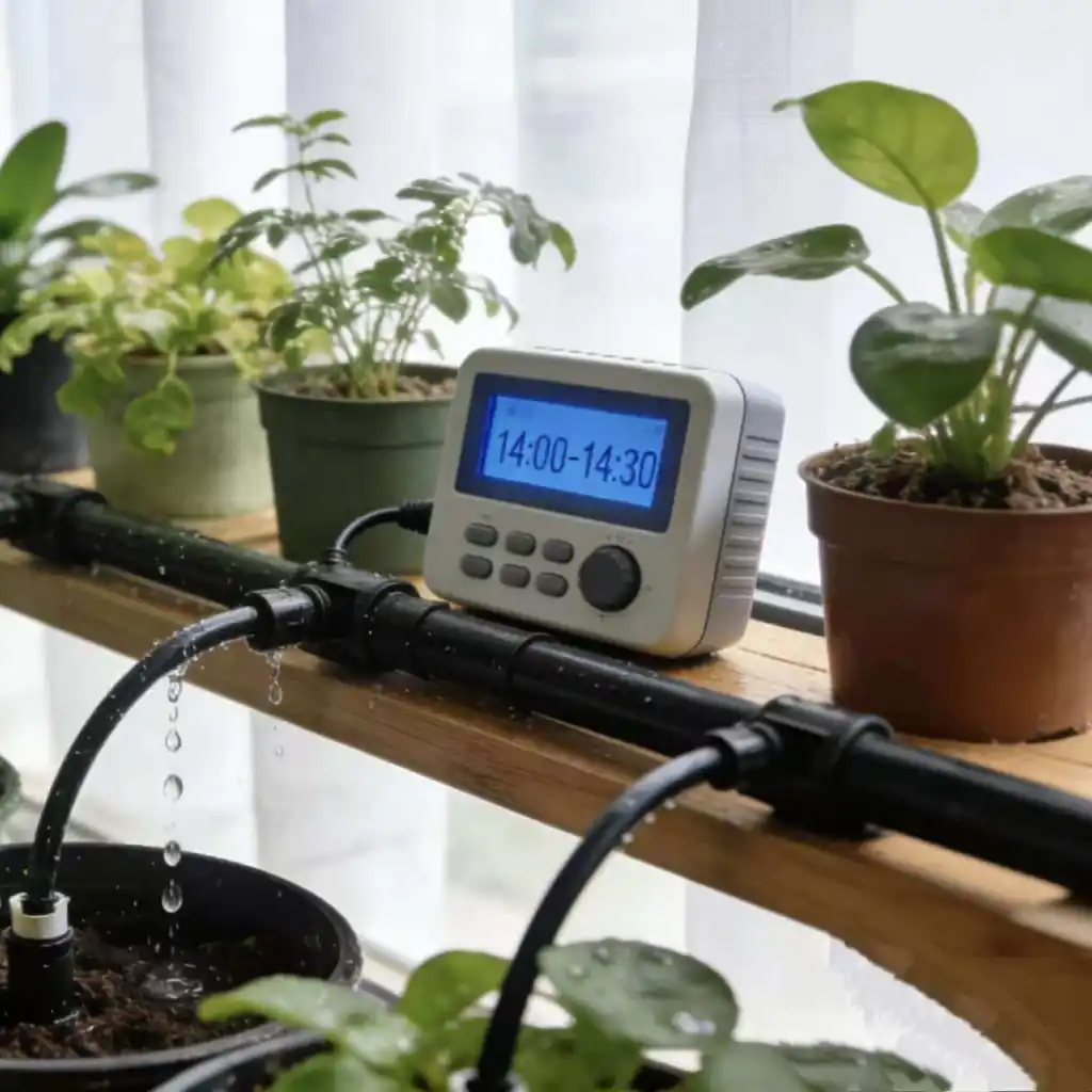 A timer for garden irrigation