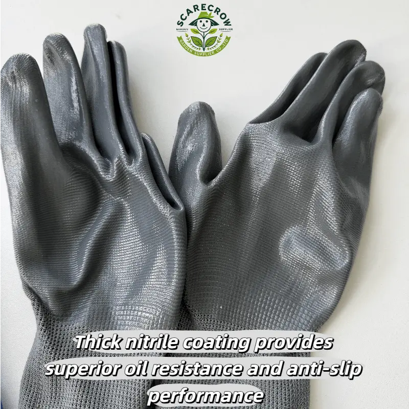 Nitrile Work Gloves by Scarecrow Garden Supplier | Industrial Grip