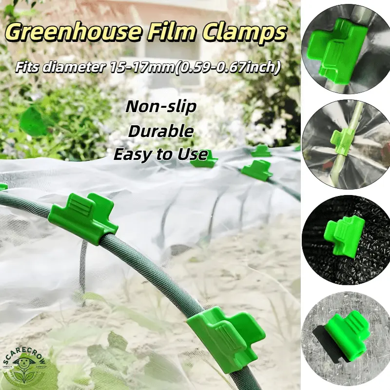 16mm Greenhouse Netting Clamps for PVC Hoops & Row Covers (Plastic, Non-Slip)03