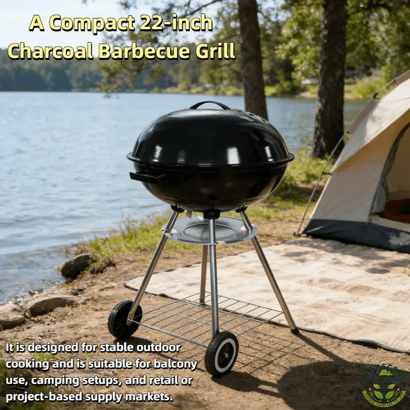 Portable 22-Inch Charcoal BBQ Grill | Scarecrow Garden Supplier