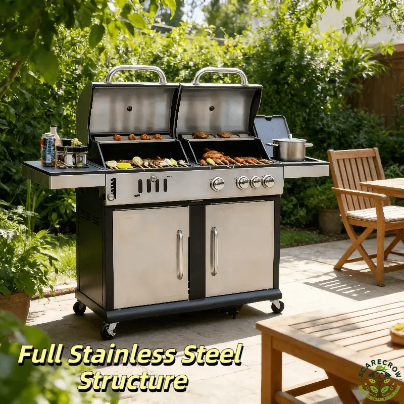 Adjustable Charcoal Grill for B2B Projects | Scarecrow Garden Supplier