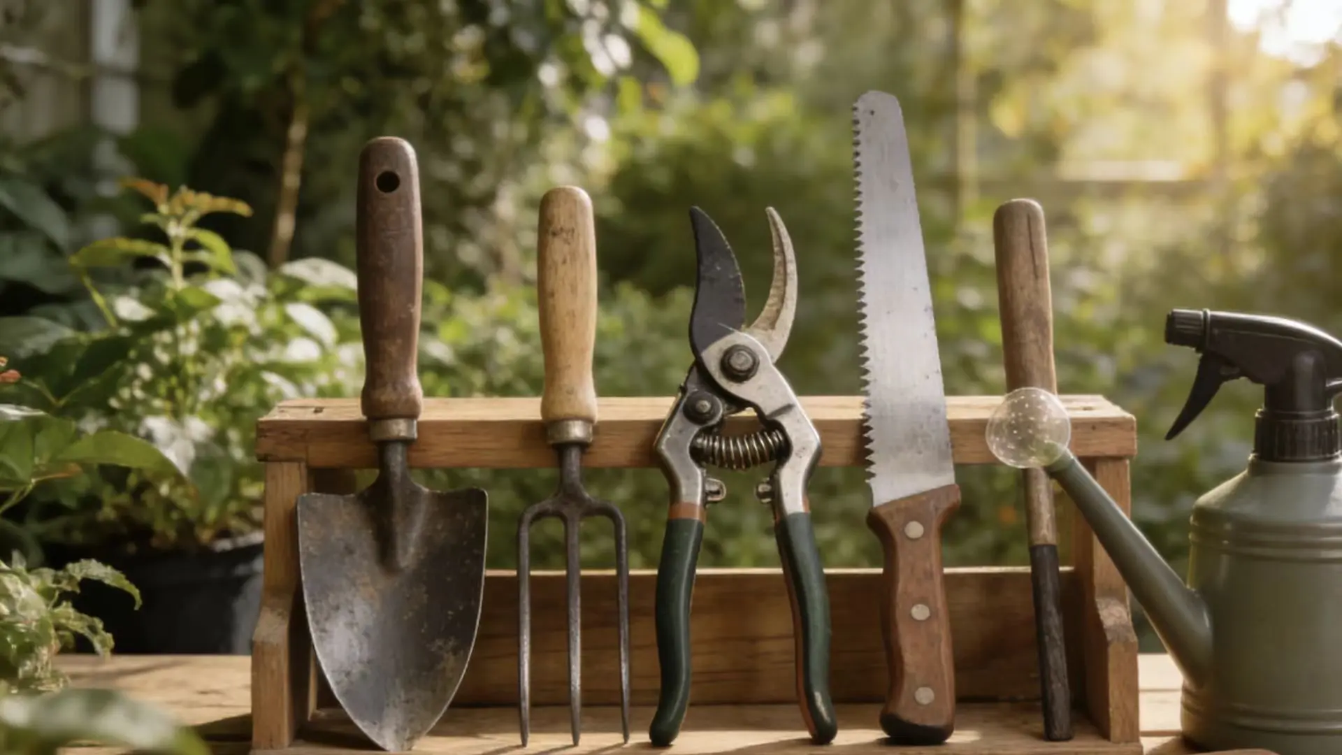 small garden tools for succulent and potted plant care