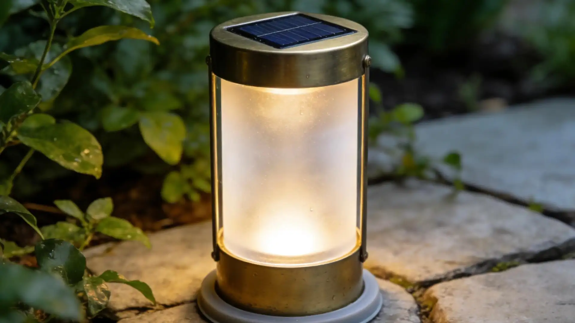 Solar lantern with IP65 waterproof rating for outdoor garden use