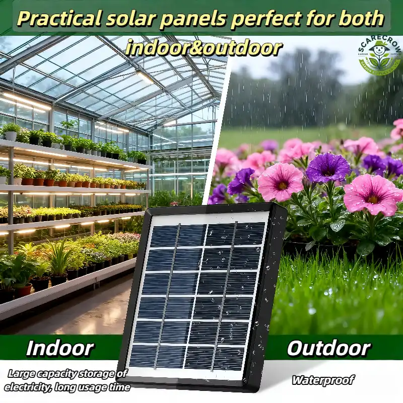 Waterproof Solar Panel for Indoor & Outdoor Irrigation Practical waterproof solar panel for indoor greenhouse and outdoor garden solar irrigation system with power storage